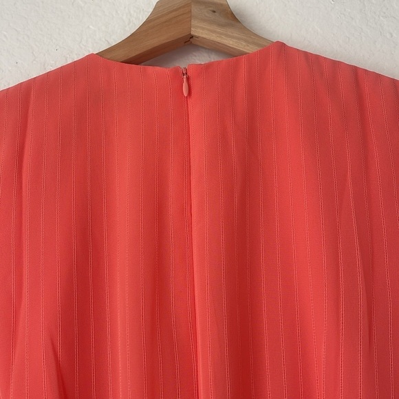 NBD Arijana Coral Orange Front Keyhole Long Sleeve Mini Dress - Picture 9 of 11